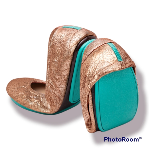 Tieks Shoes - EUC Tieks By Gavrieli Rose Gold Glam Ballet Flats